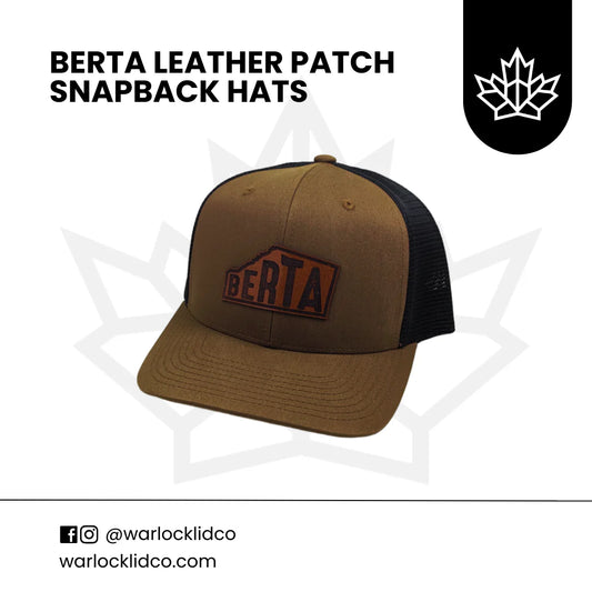 Berta Classic Leather Snapback - Brown