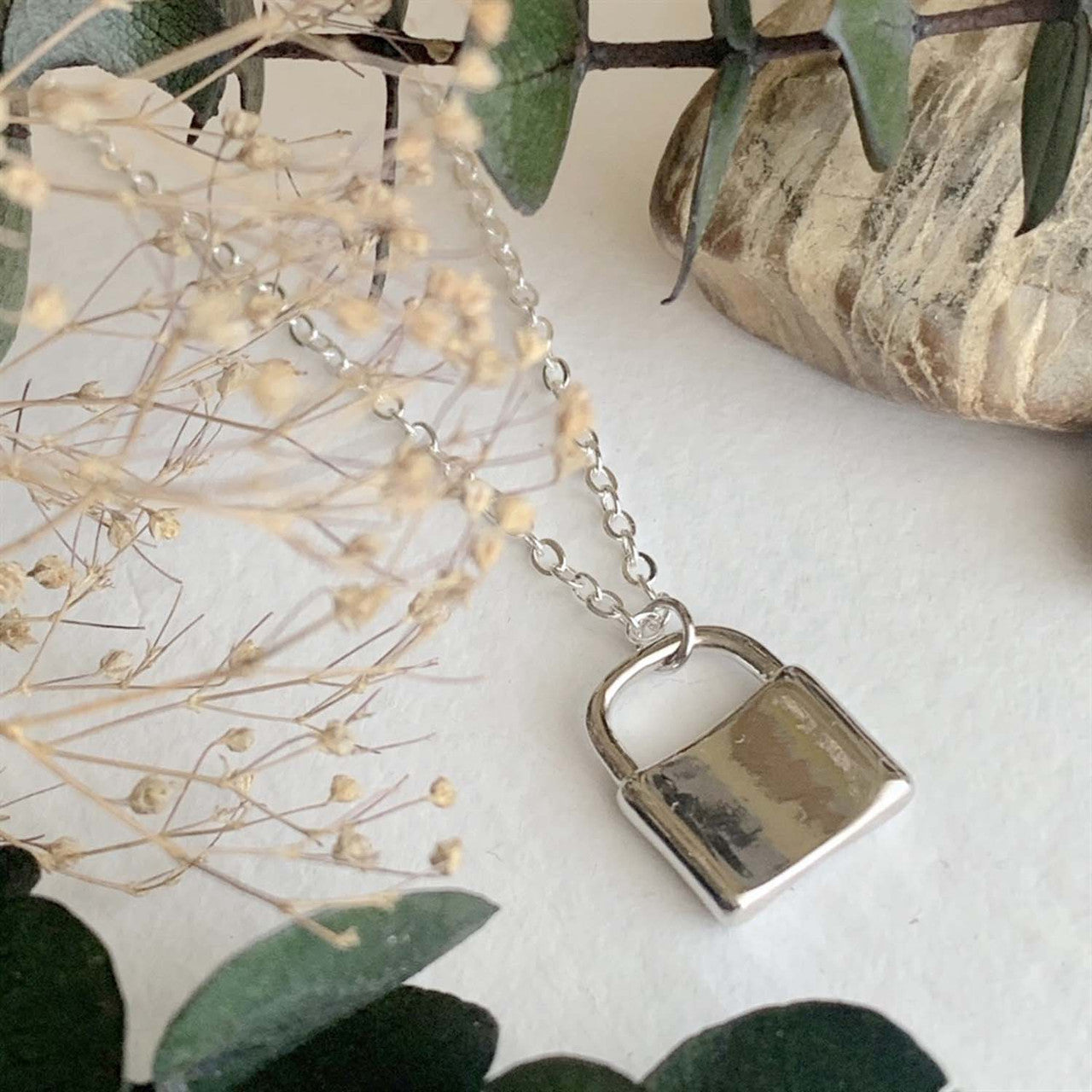 Pad Lock Charm Necklace