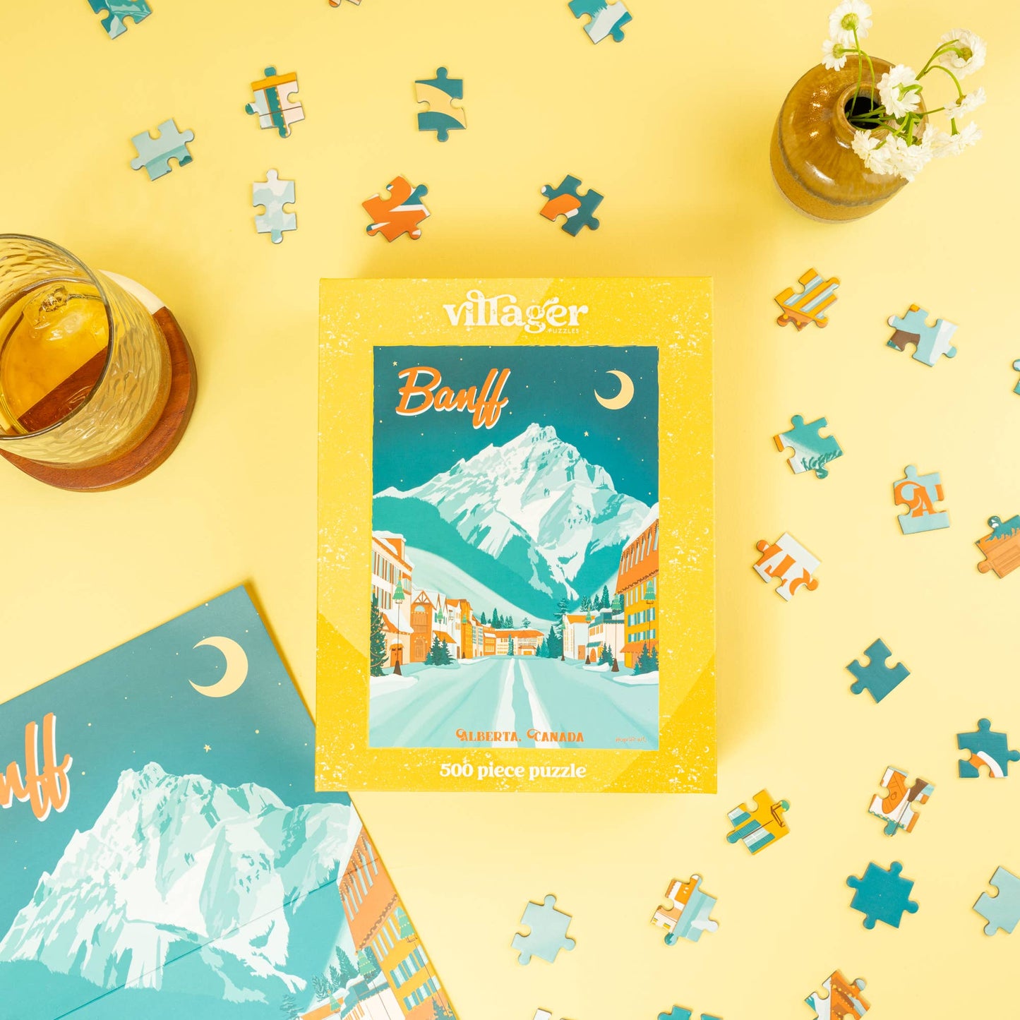 Villager Puzzles - Banff Moonlight | 500-Piece Puzzle | Designed in Canada