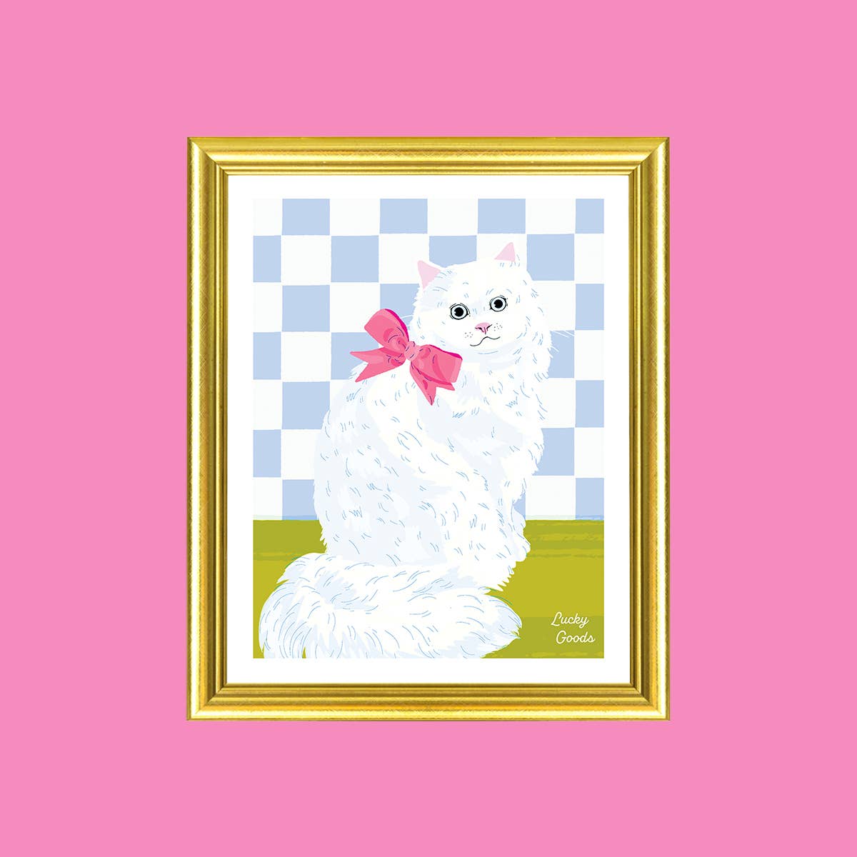 Lucky Goods Paper - Kitty with Bow Portrait Print: 5" x 7"