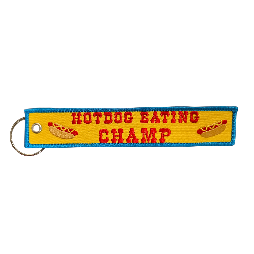 Lucky Goods Paper - Hotdog Champ Embroidered Keychain