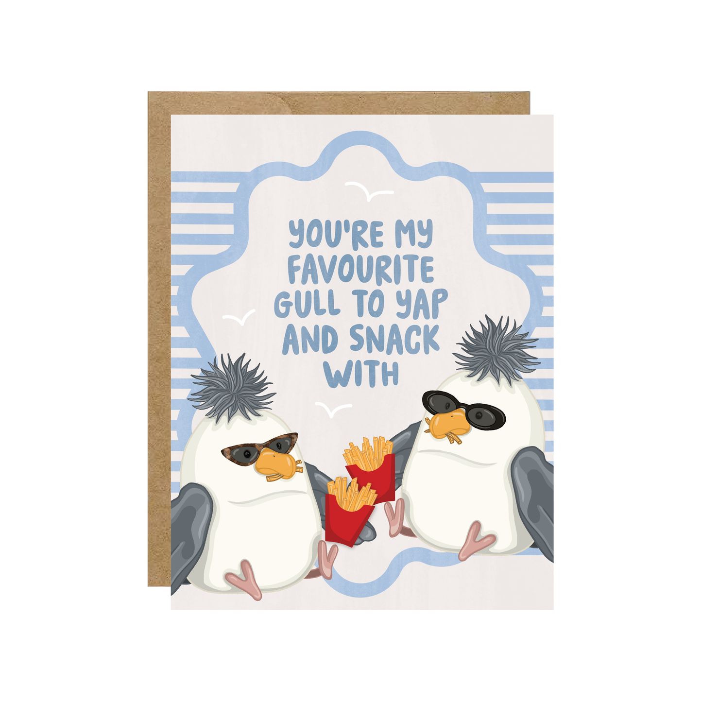 Simple Whimsy - Favourite Gull To Yap And Snack With - Friend Card