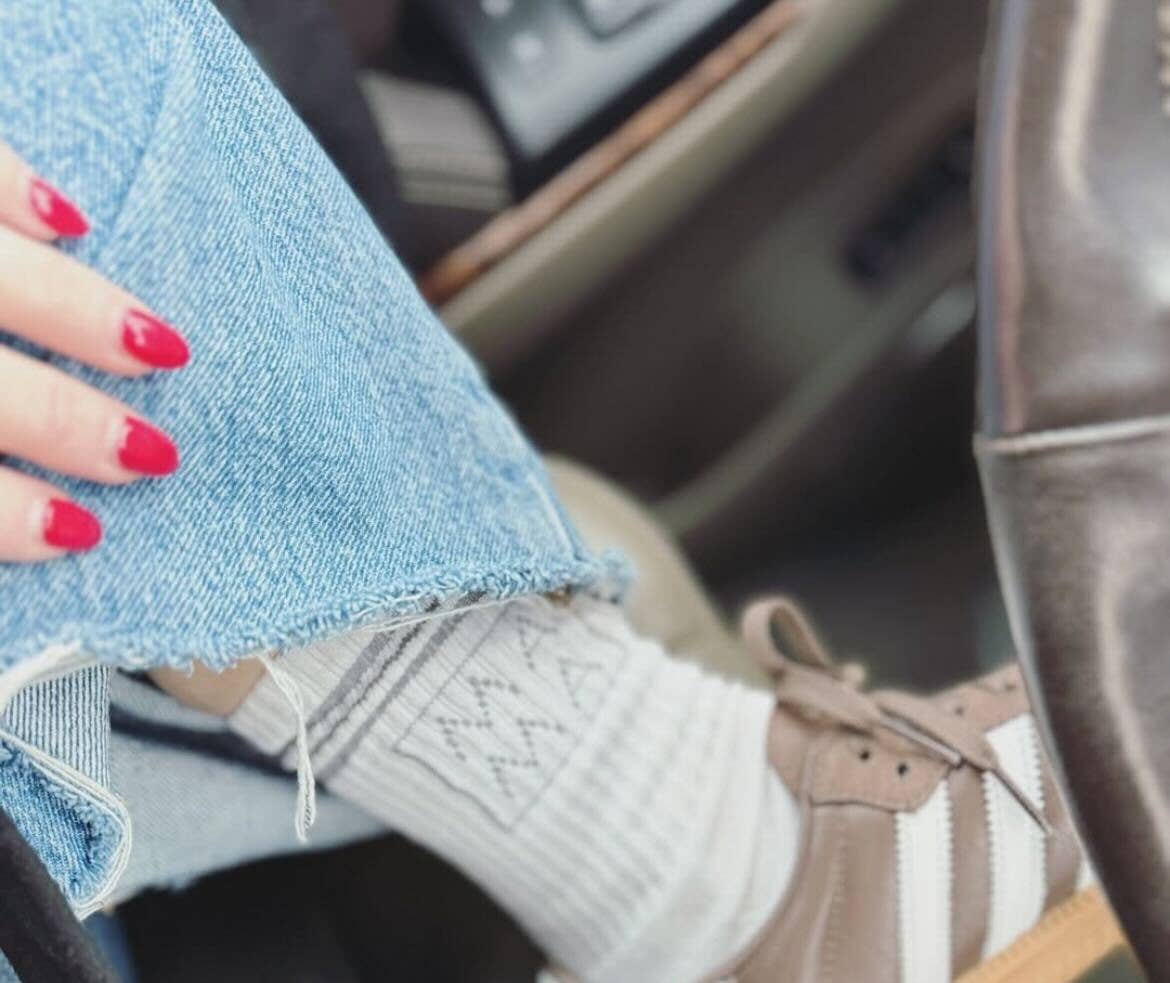 Ashco THE MAMA LABEL - Mama | Crew Socks: Navy