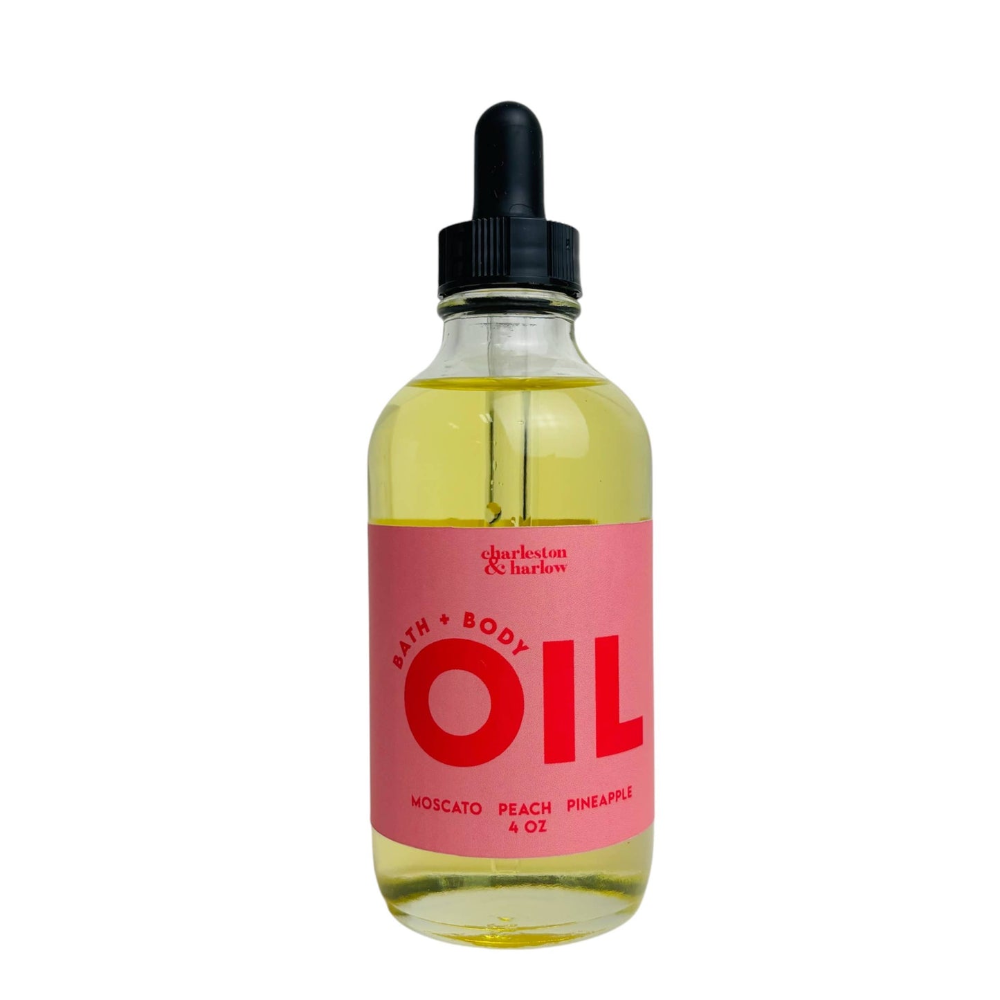 Charleston & Harlow Candle Co. - Bath + Body Oil - Moscato, Peach + Pineapple