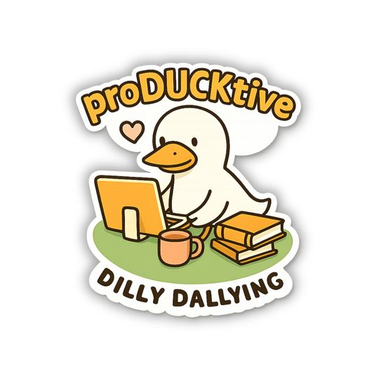 Soft Press Studio - ProDUCKtive Dilly Dallying Sticker