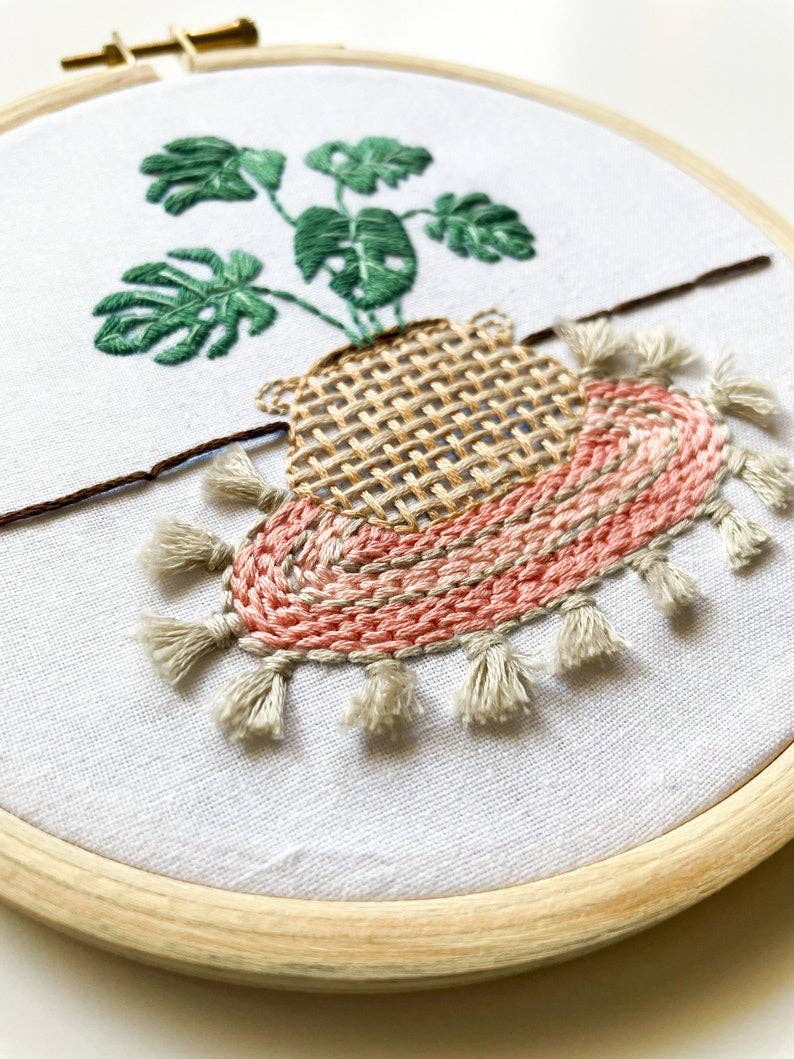 Nabeela Rumi - Monstera- Embroidery Kit