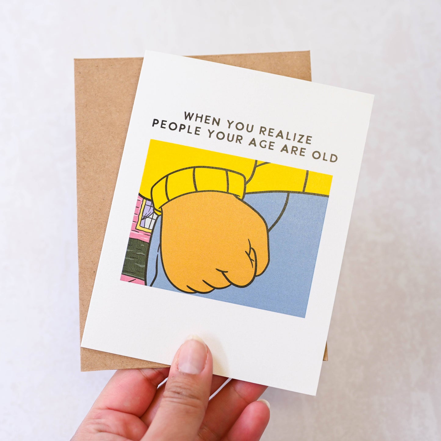Simple Whimsy - Arthur People Your Age Are Old - Retro 90's Pop Culture Birthday Card