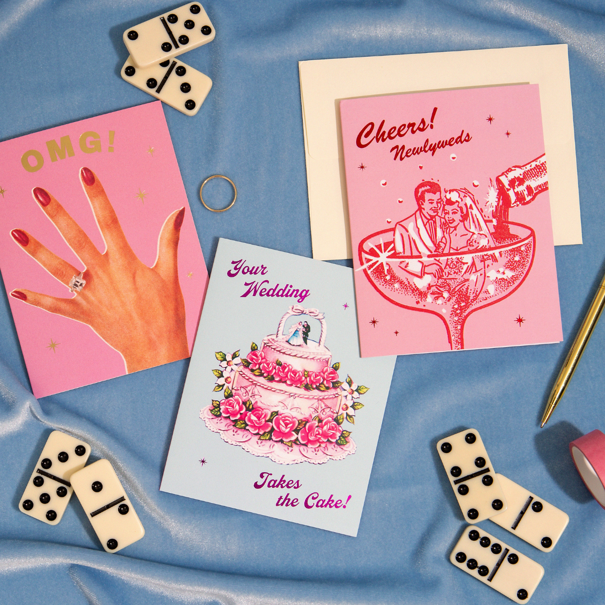 Lucky Goods Paper - Cheers! Newlyweds – Foil Wedding ✿ Celebration Card