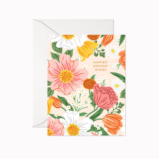 Linden Paper Co. - Sunpetal Birthday Wishes | Greeting Card 