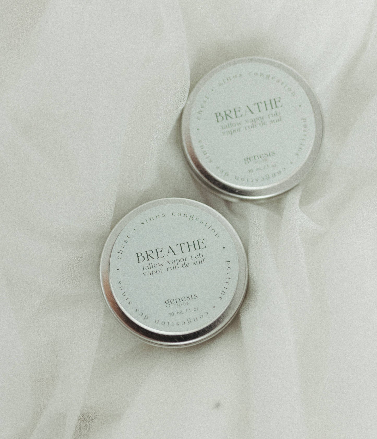 Genesis Tallow - Breathe Tallow Vapor Rub - For Colds, Congestion, Allergies