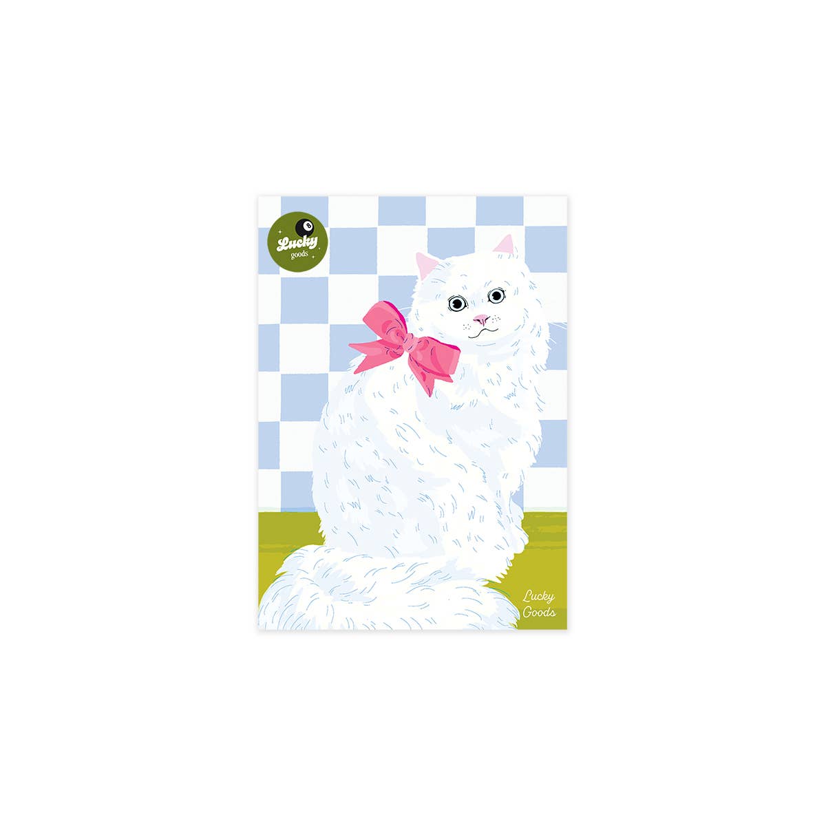 Lucky Goods Paper - Kitty with Bow Portrait Print: 5" x 7"
