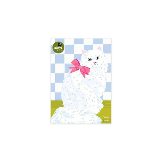 Lucky Goods Paper - Kitty with Bow Portrait Print: 5" x 7"
