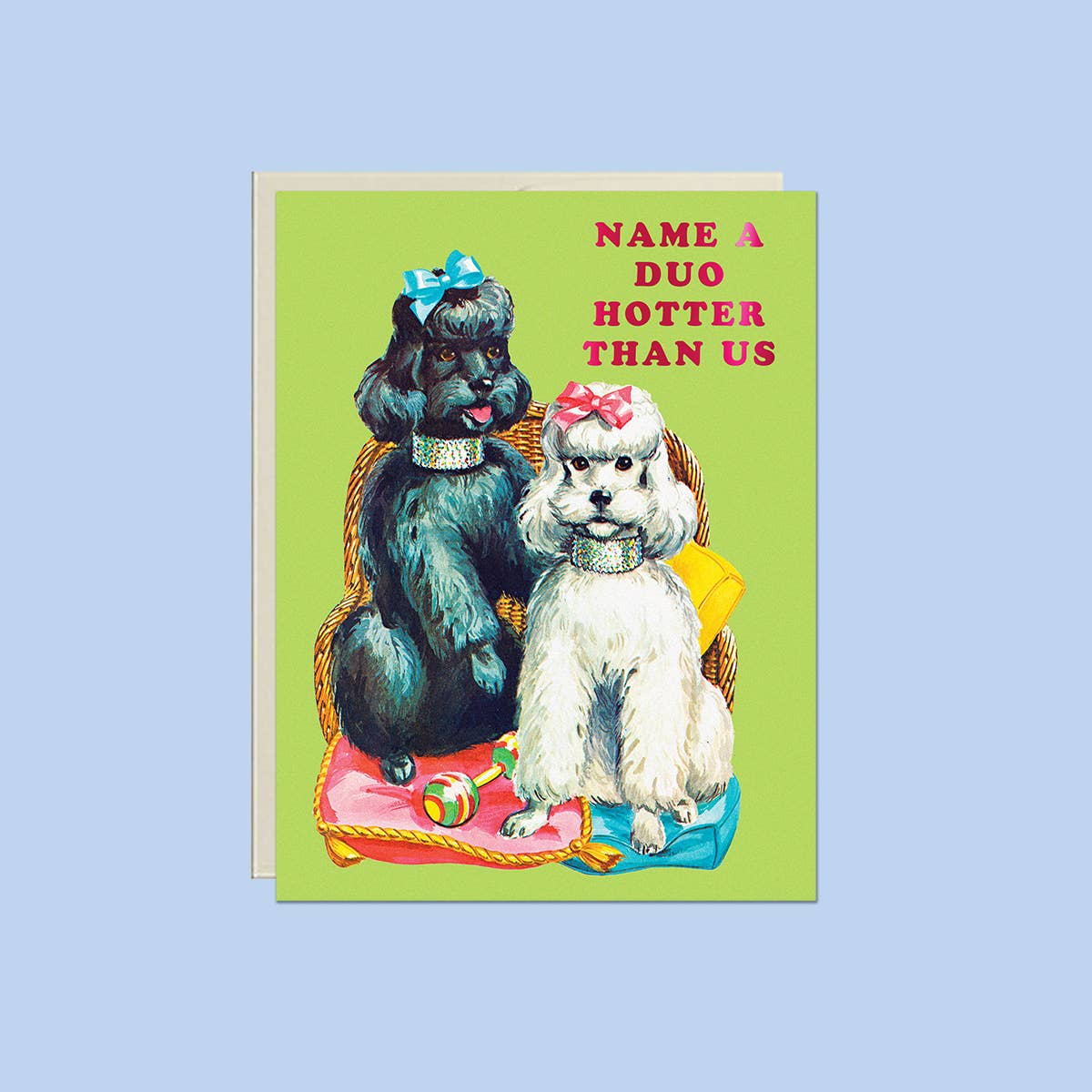 Lucky Goods Paper - Hot Duo Poodles – Foil Friendship ✿ Sassy Card