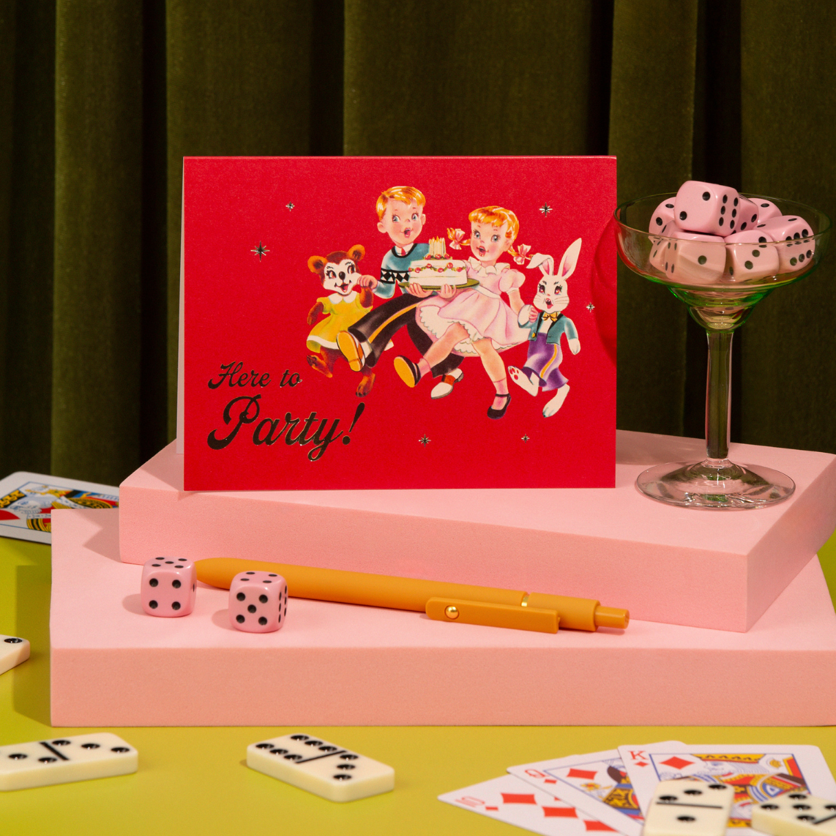 Lucky Goods Paper - Here to Party! – Foil Birthday Card
