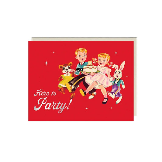 Lucky Goods Paper - Here to Party! – Foil Birthday Card