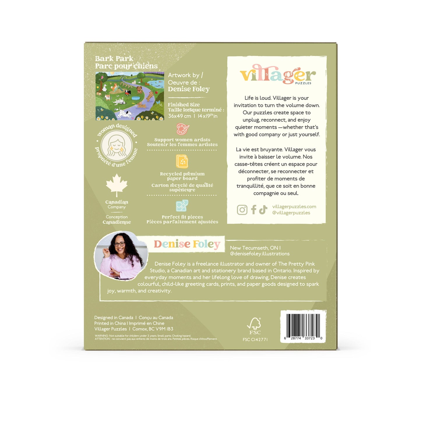 Villager Puzzles - Bark Park | 250 Piece Puzzle | Designed in Canada