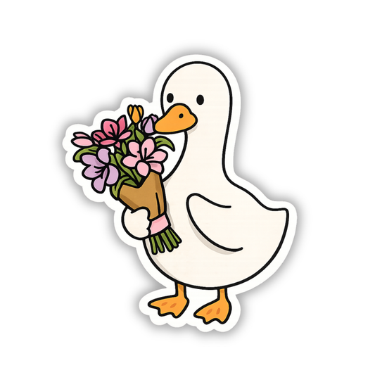 Soft Press Studio - Goose With Flowers Sticker