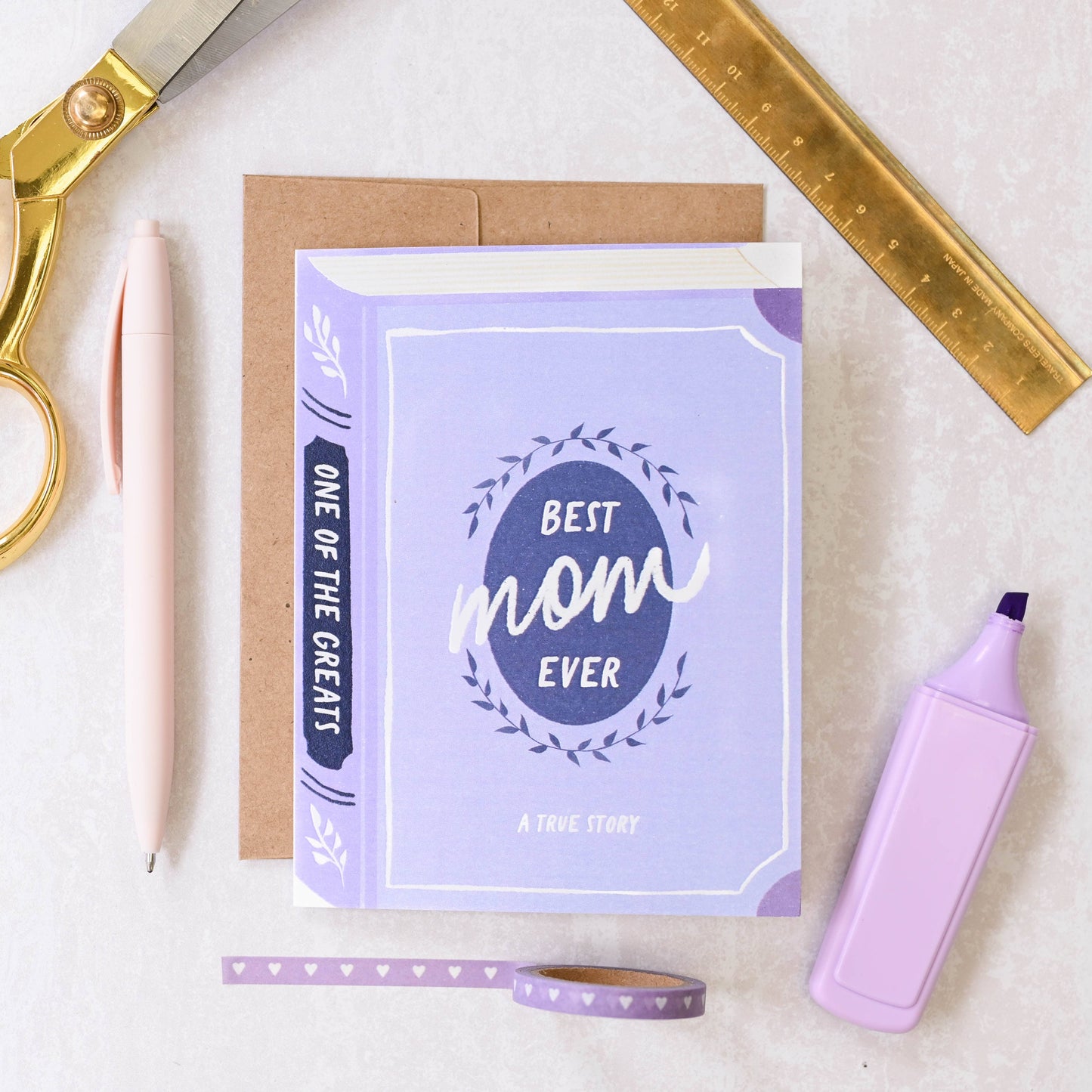 Simple Whimsy - Best Mom Ever: A True Story - Bookish Card