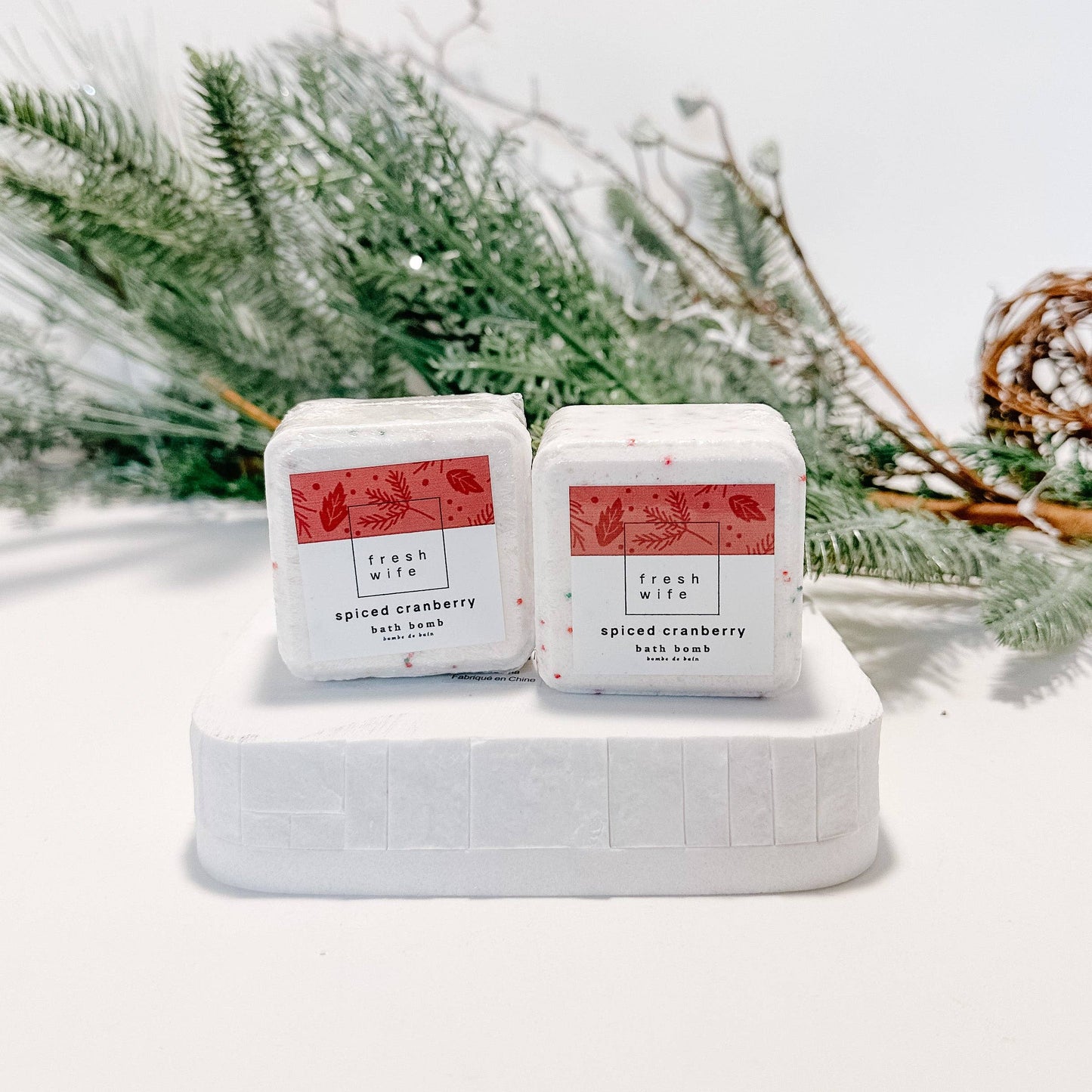 The Fresh Wife Soap Company - Spiced Cranberry Bath Bomb