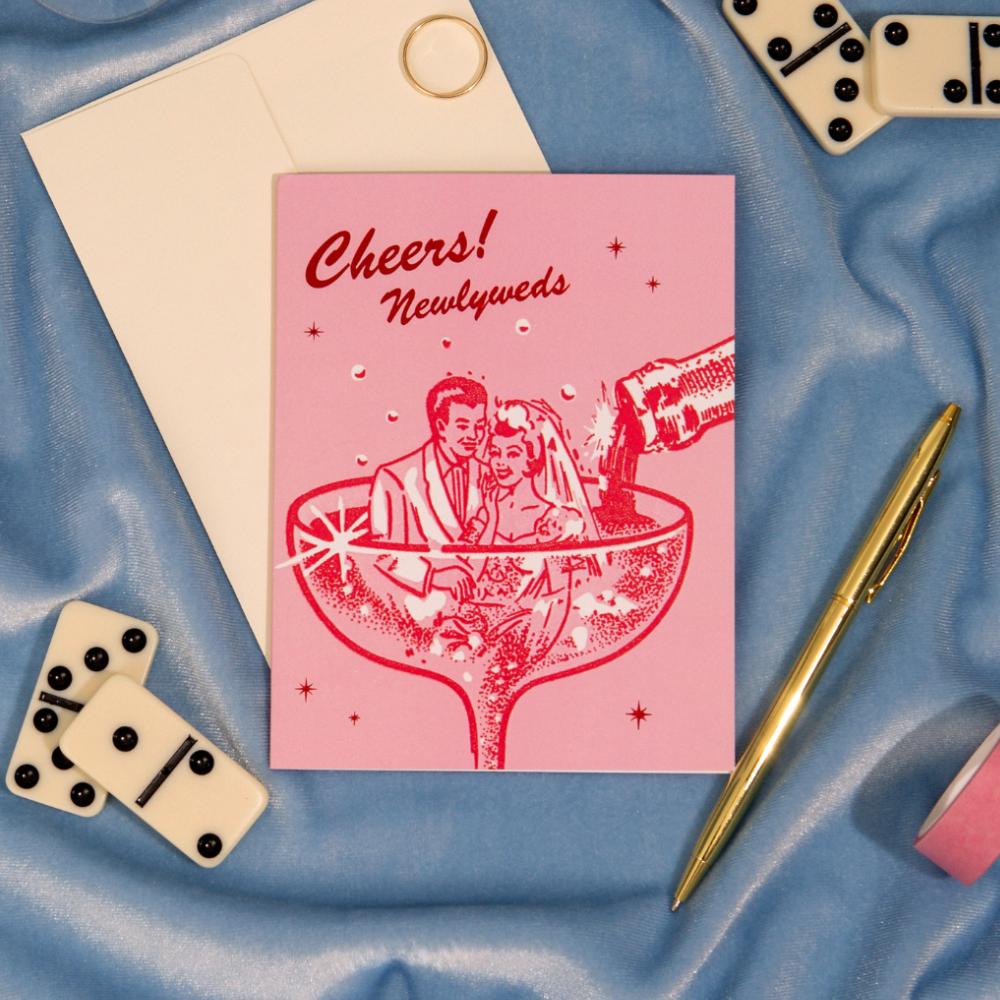 Lucky Goods Paper - Cheers! Newlyweds – Foil Wedding ✿ Celebration Card