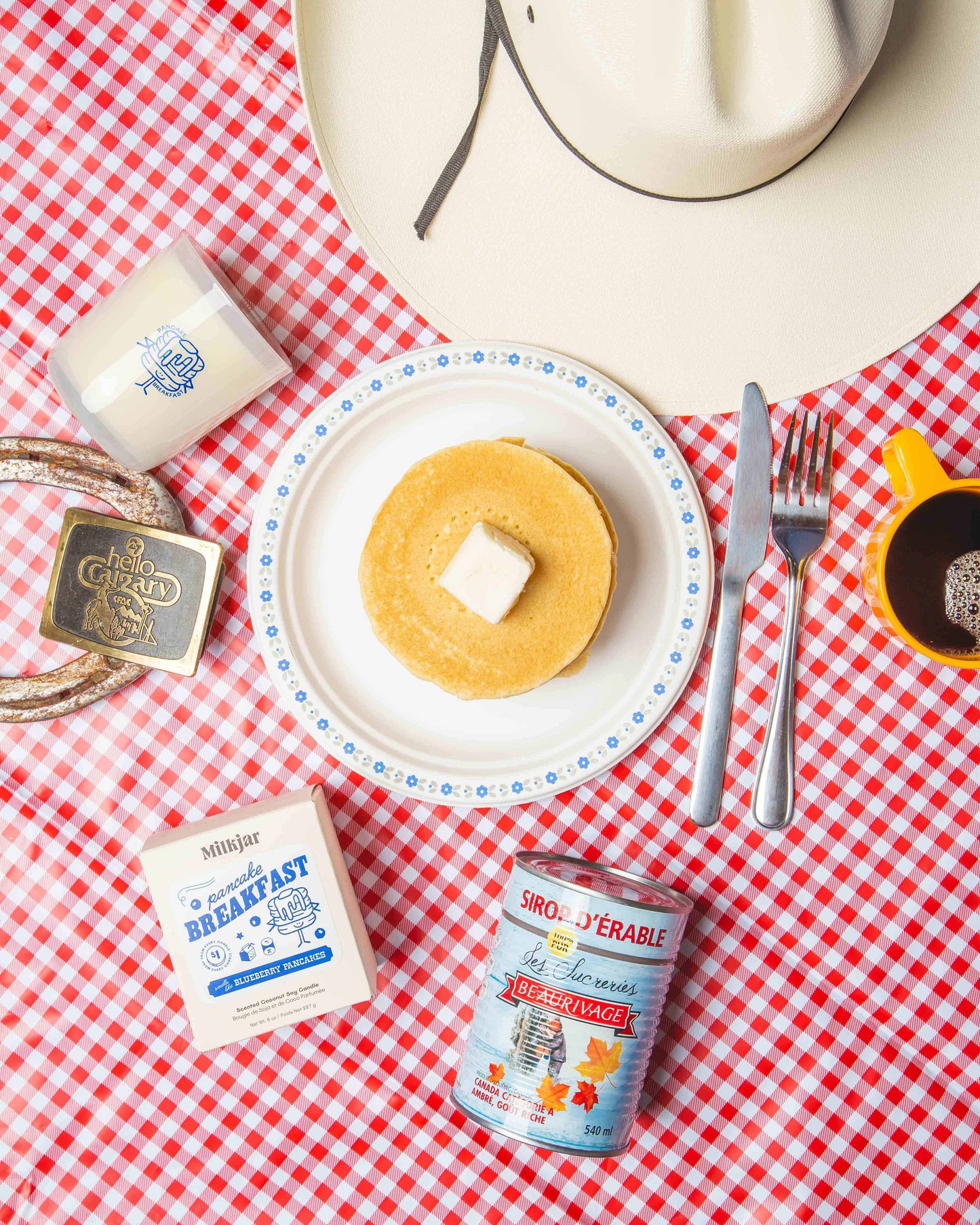 Milk Jar Candle Co. - Pancake Breakfast - Butter, Syrup & Blueberry 8oz Soy Candle