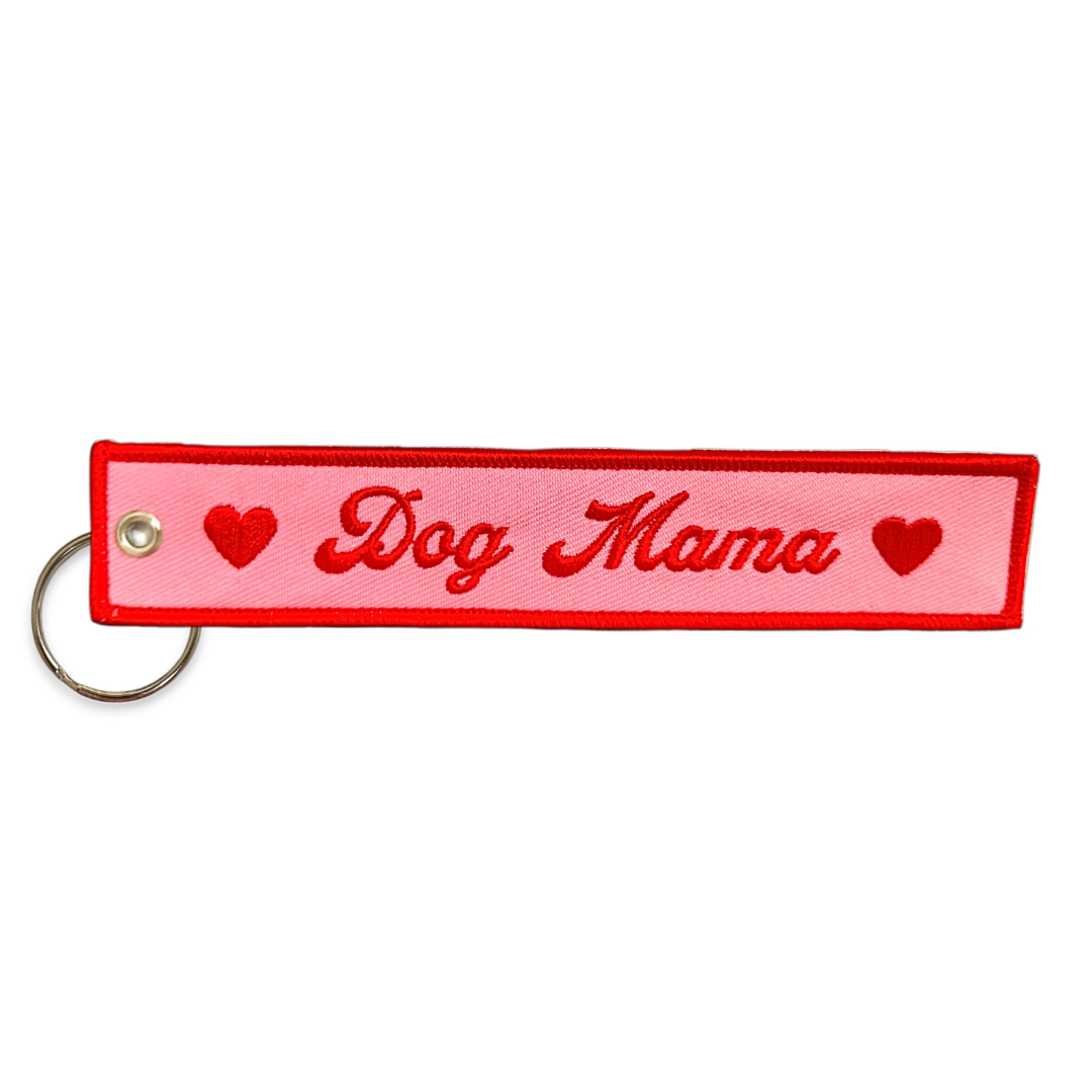 Lucky Goods Paper - Dog Mama Embroidered Keychain