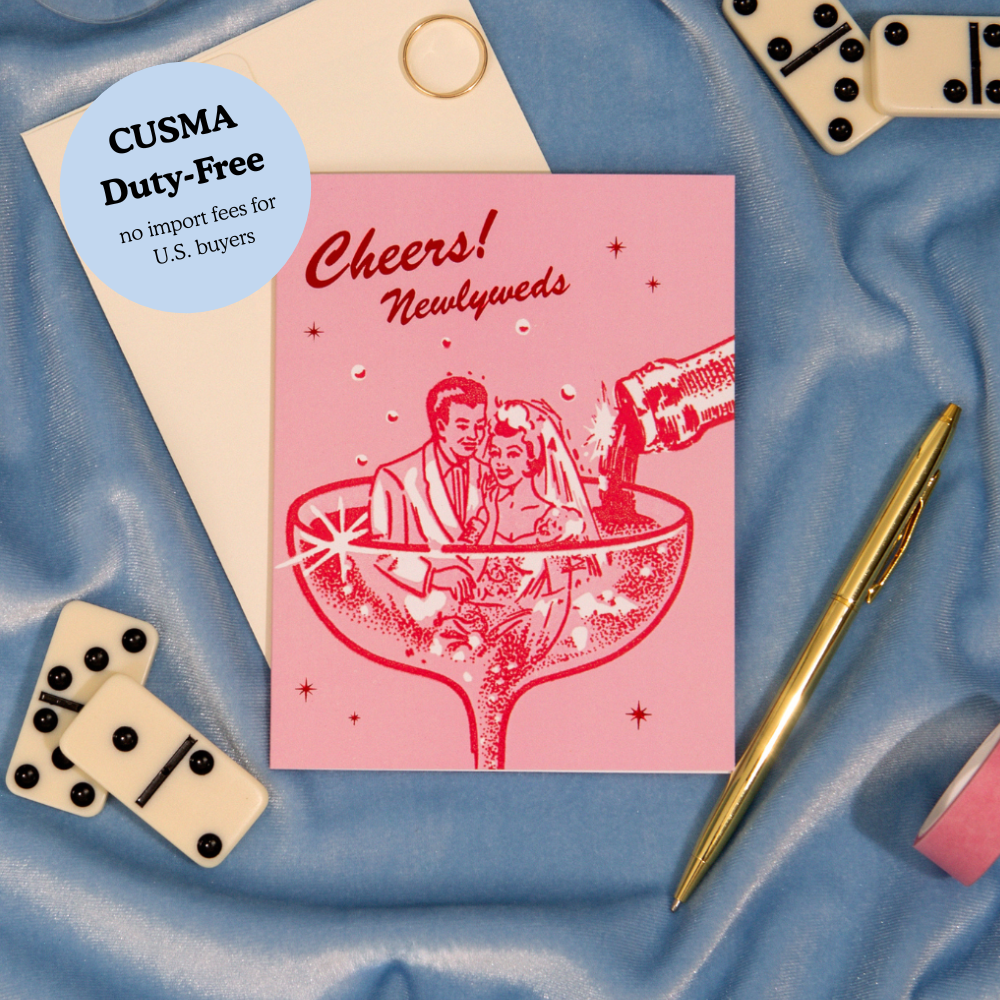 Lucky Goods Paper - Cheers! Newlyweds – Foil Wedding ✿ Celebration Card