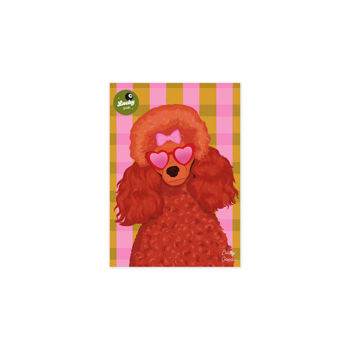 Lucky Goods Paper - Fancy Poodle with Sunglasses Portrait Print: 8" x 10"