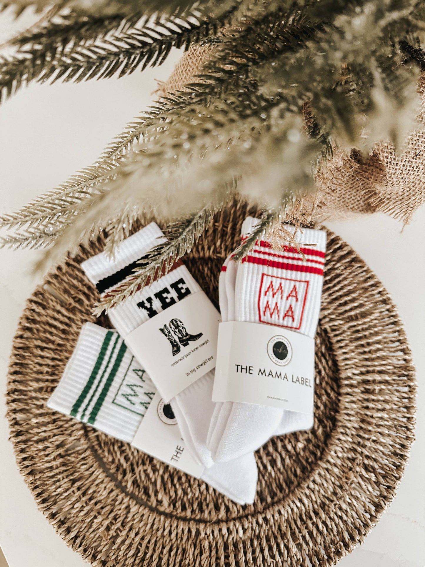 Ashco THE MAMA LABEL - Mama | Crew Socks: Navy