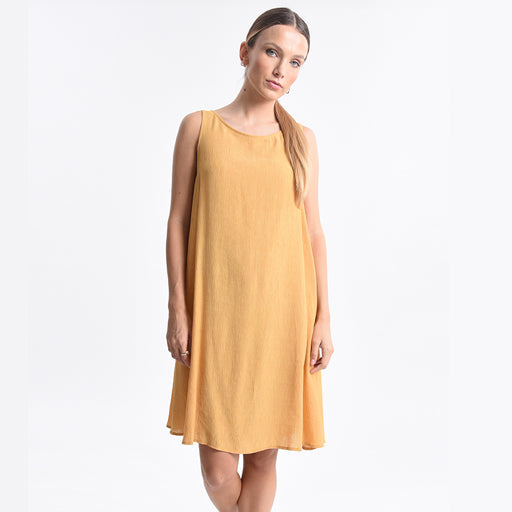 Molly B Mini Flare Viscose Dress Yellow - Victoria's Attic