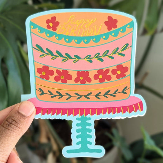 Nabeela Rumi - Birthday cake card