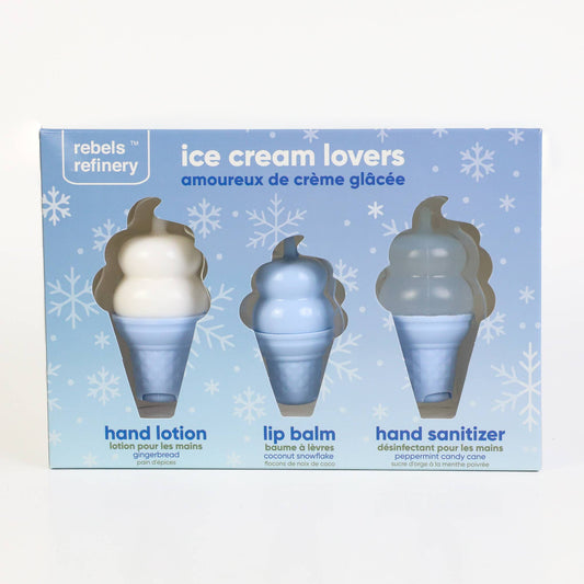 Rebels Refinery - GIFT SET Ice Cream Lovers LIP BALM/LOTION/HAND SANITIZER