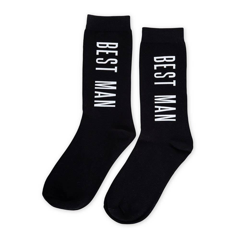 Weddingstar Inc. - Men’s Black Wedding Party Dress Socks - Best Man
