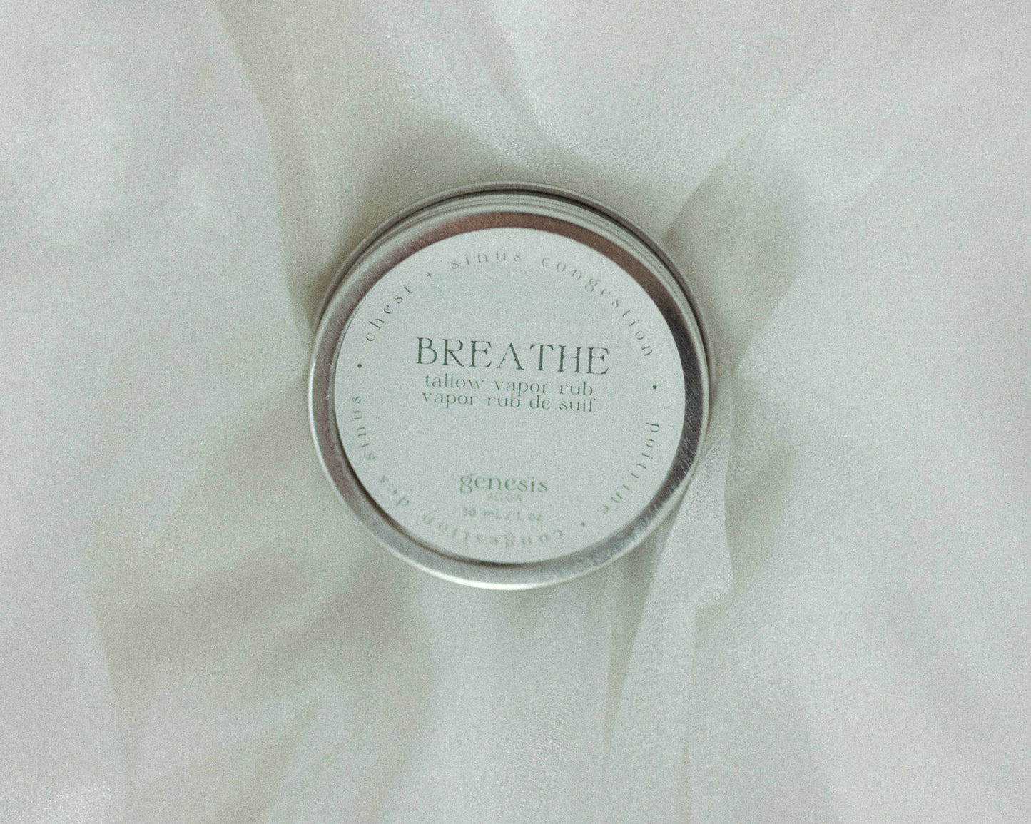 Genesis Tallow - Breathe Tallow Vapor Rub - For Colds, Congestion, Allergies