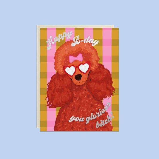 Lucky Goods Paper - Birthday Poodle – Foil Birthday ✿ Funny Greeting