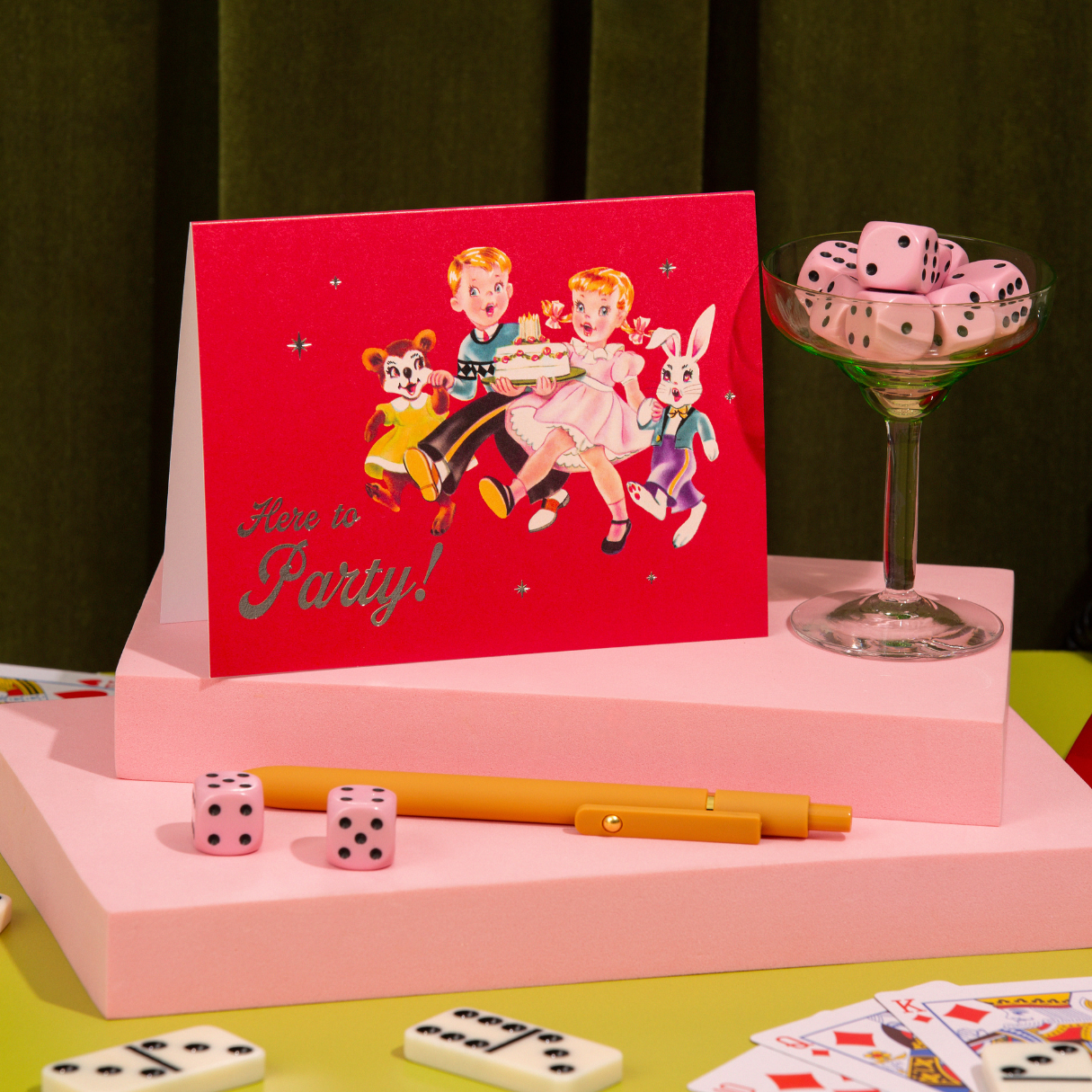 Lucky Goods Paper - Here to Party! – Foil Birthday Card