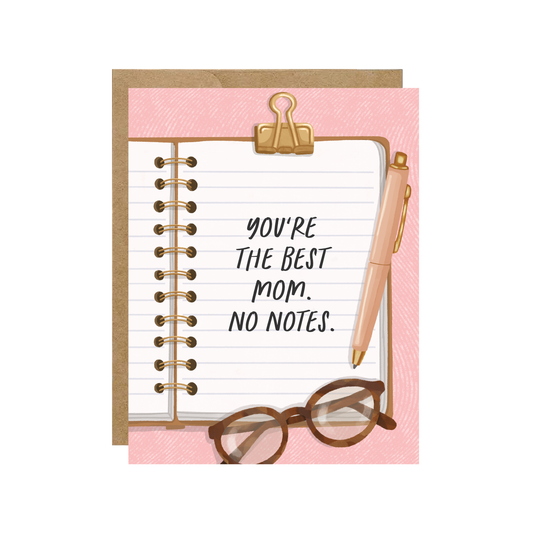 Simple Whimsy - You're The Best Mom, No Notes - Stationery Mother's Day Card