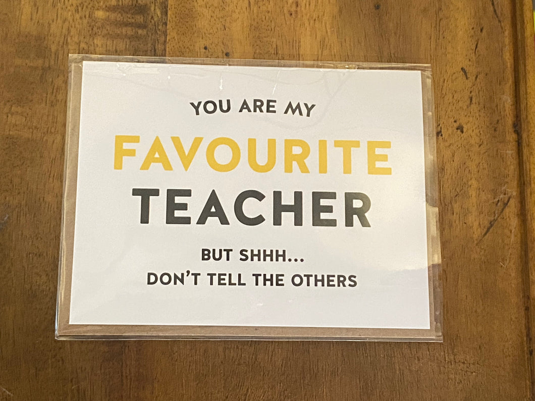 Favorite Teacher Card