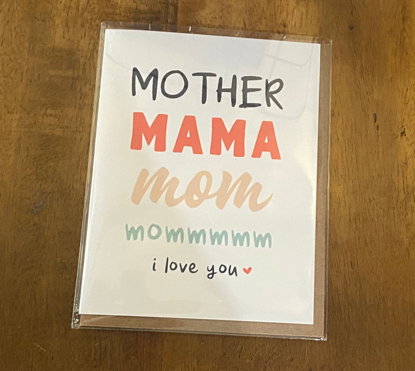 Mother Mama Mom Card