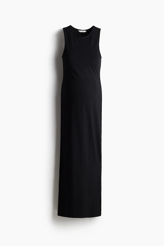 H&M MAMA Ribbed Viscose Maternity Dress Size Medium