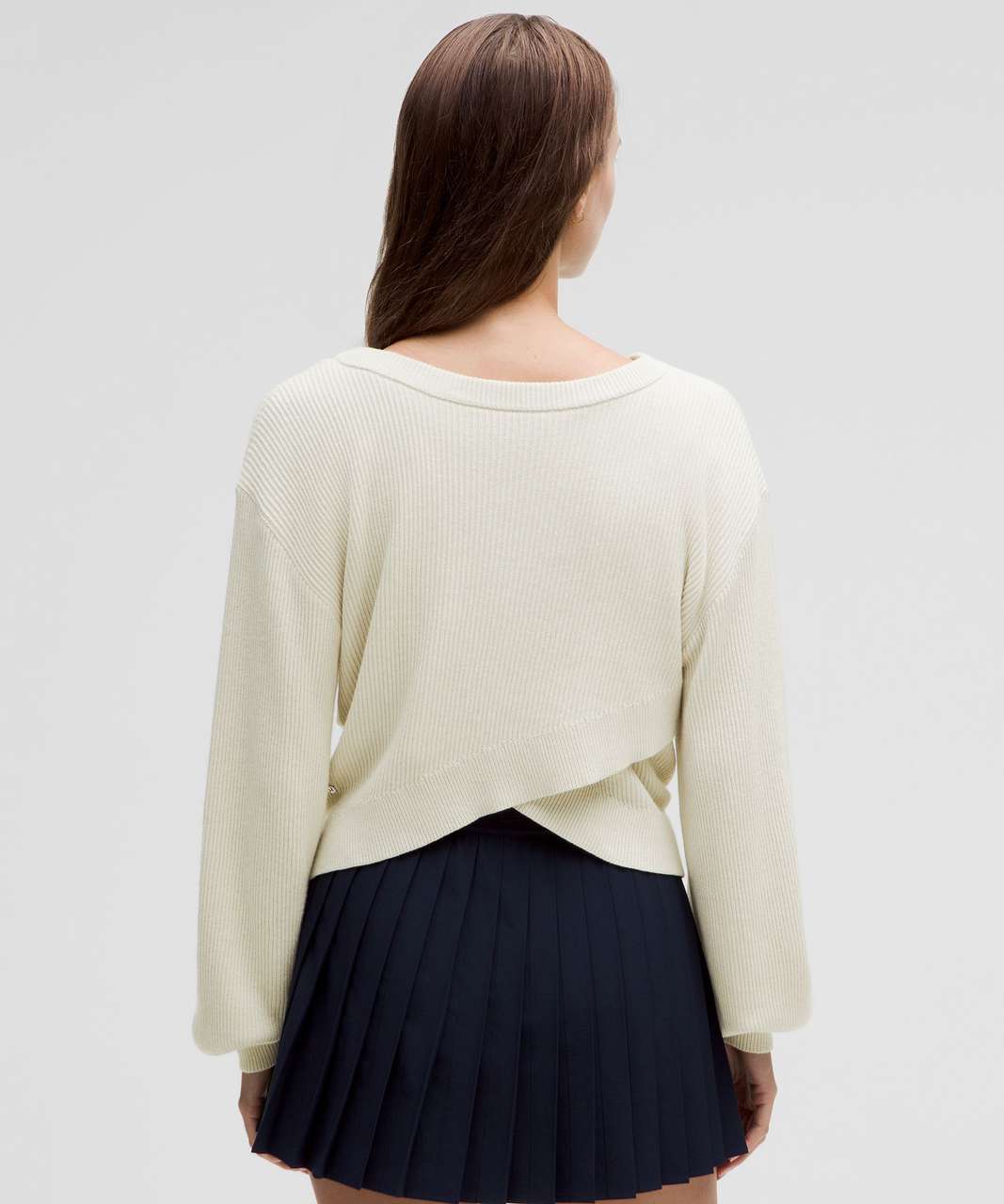 Lululemon Reversible Crossover Sweater Colour Bone Size 10