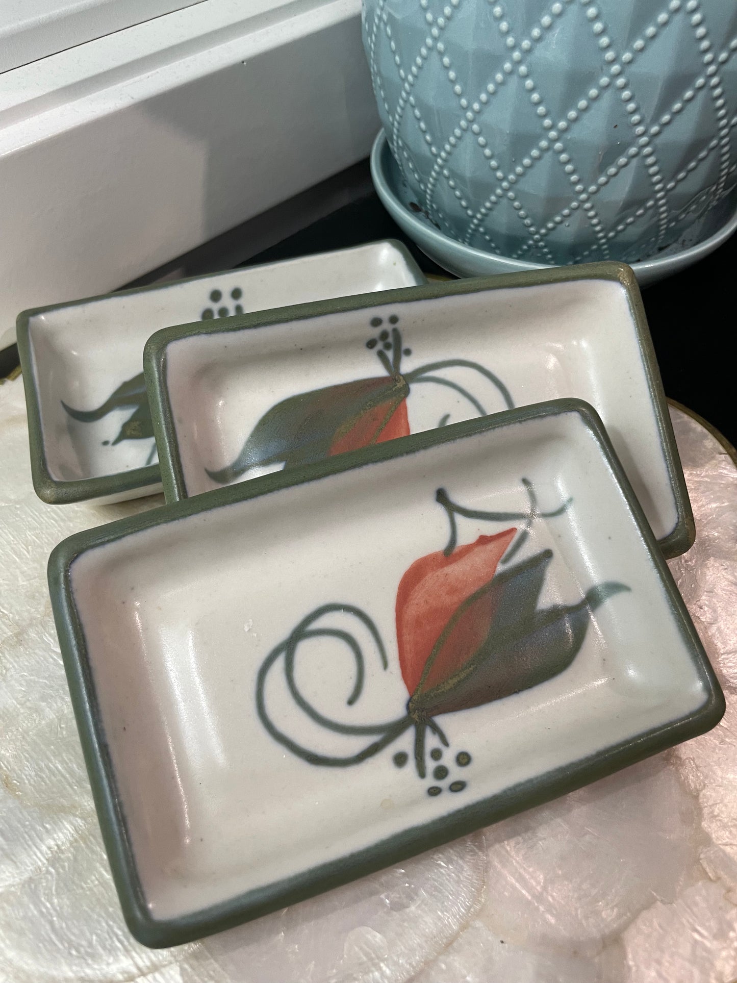 Set Of Three Pottery Trays