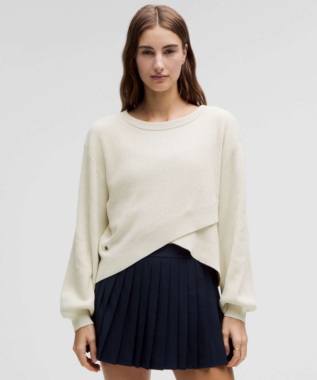 Lululemon Reversible Crossover Sweater Colour Bone Size 10