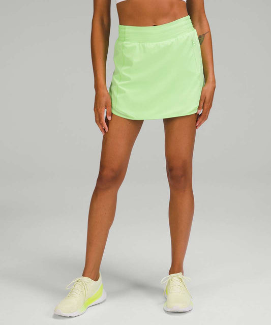 Lululemon Hotty Hot High-Rise Skirt Scream Green Light Size 10