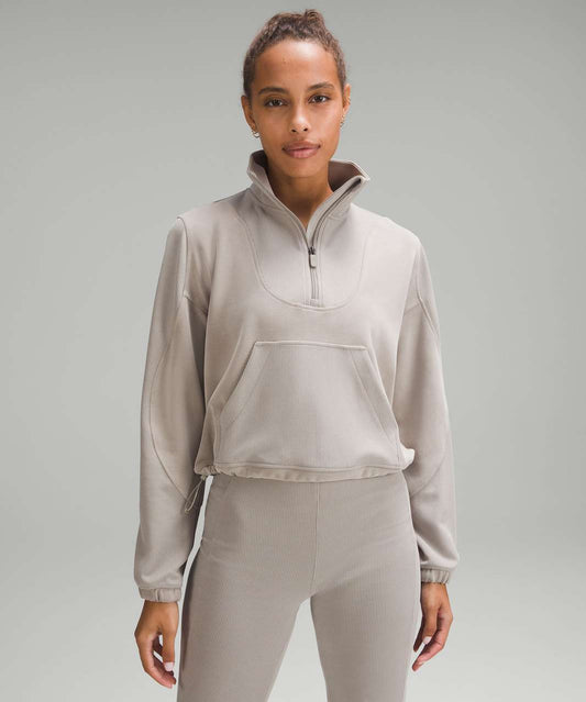 Lululemon Brushed Softstreme Ribbed Half Zip Size 12
