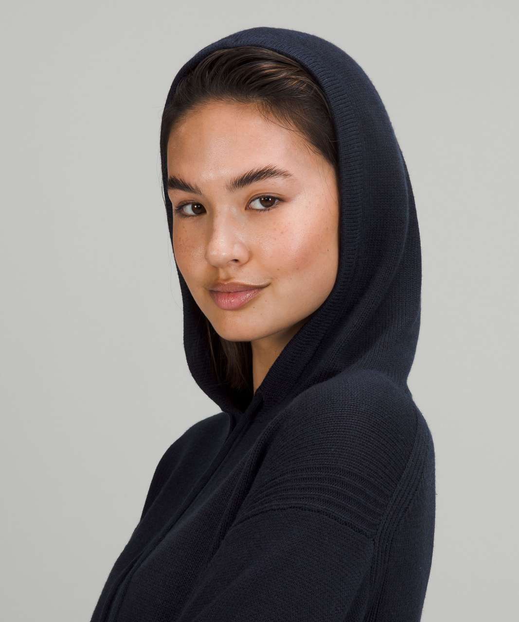 Lululemon Double Knit Sweater Hoodie In Heathered True Navy Size XS/S