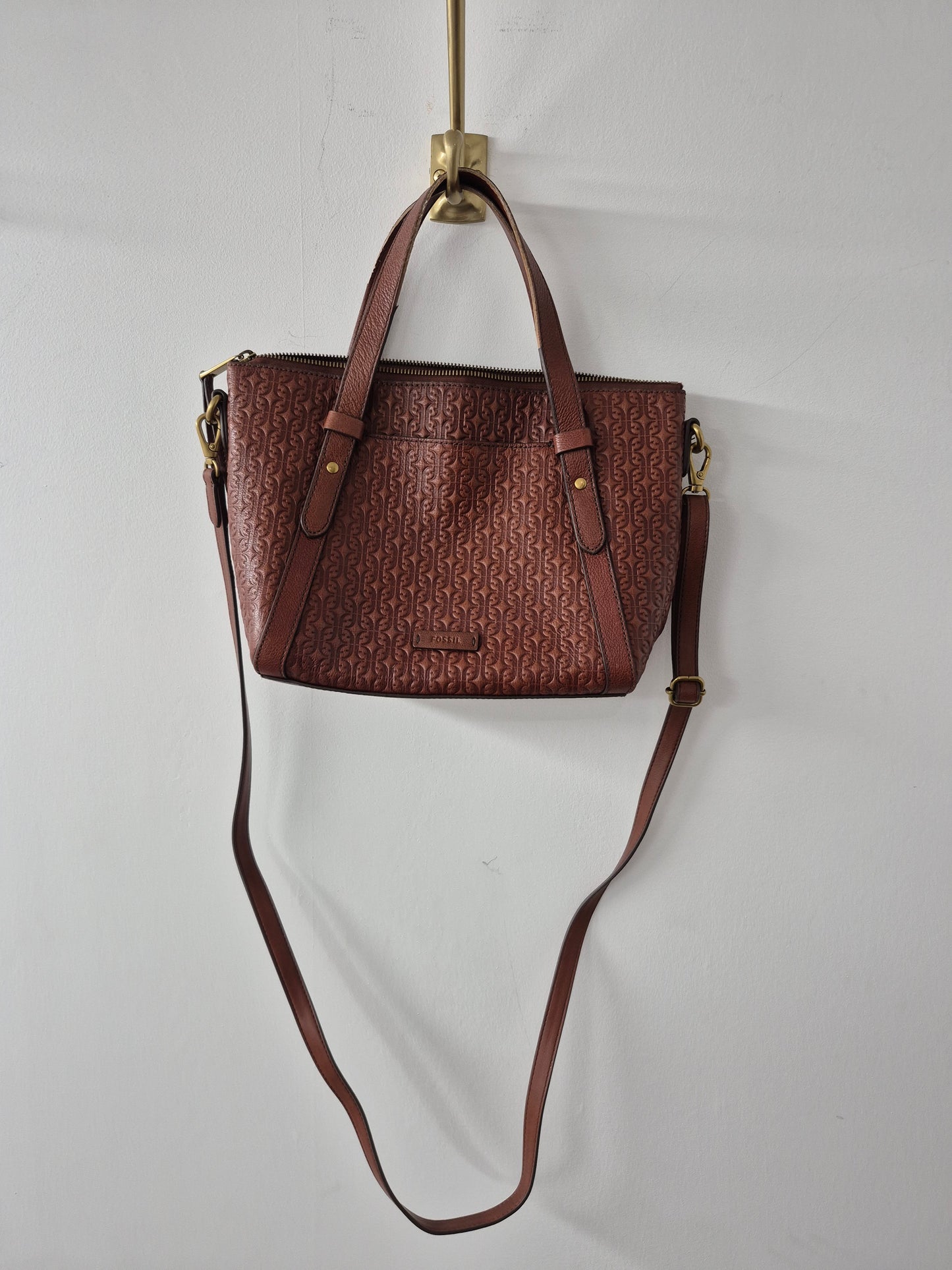 Fossil Avondal Satchel Multi Brown