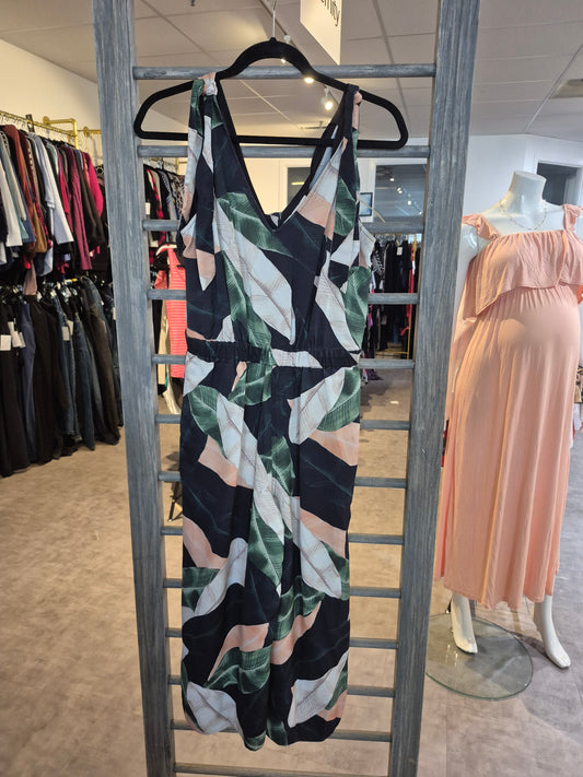 Country Road Floral Leaf Jumpsuit Size 8