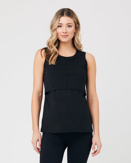 Ripe Maternity Black Nursing Tank Size Large