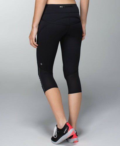 Lululemon Run Tempo crop Leggings Ruched Size 2